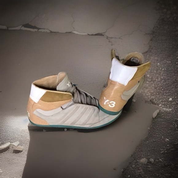 Y-3 Yohji Yamamoto Vintage Kazuhiri High Top Sneakers Sand & Tan (2011) Size 10 - Picture 5 of 6